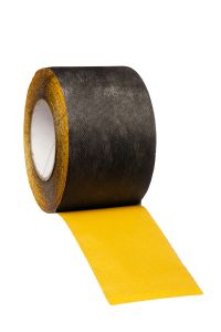 PE Butyle adhesive Tape, 1,0mm 100mm x 15m black 0,6m/border post