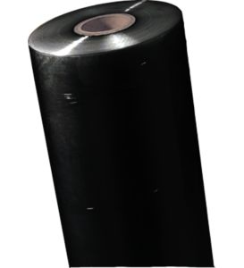 Thermoplast zwart 300micron 0,5m ( 0,295kg/m² ) 500mt rol